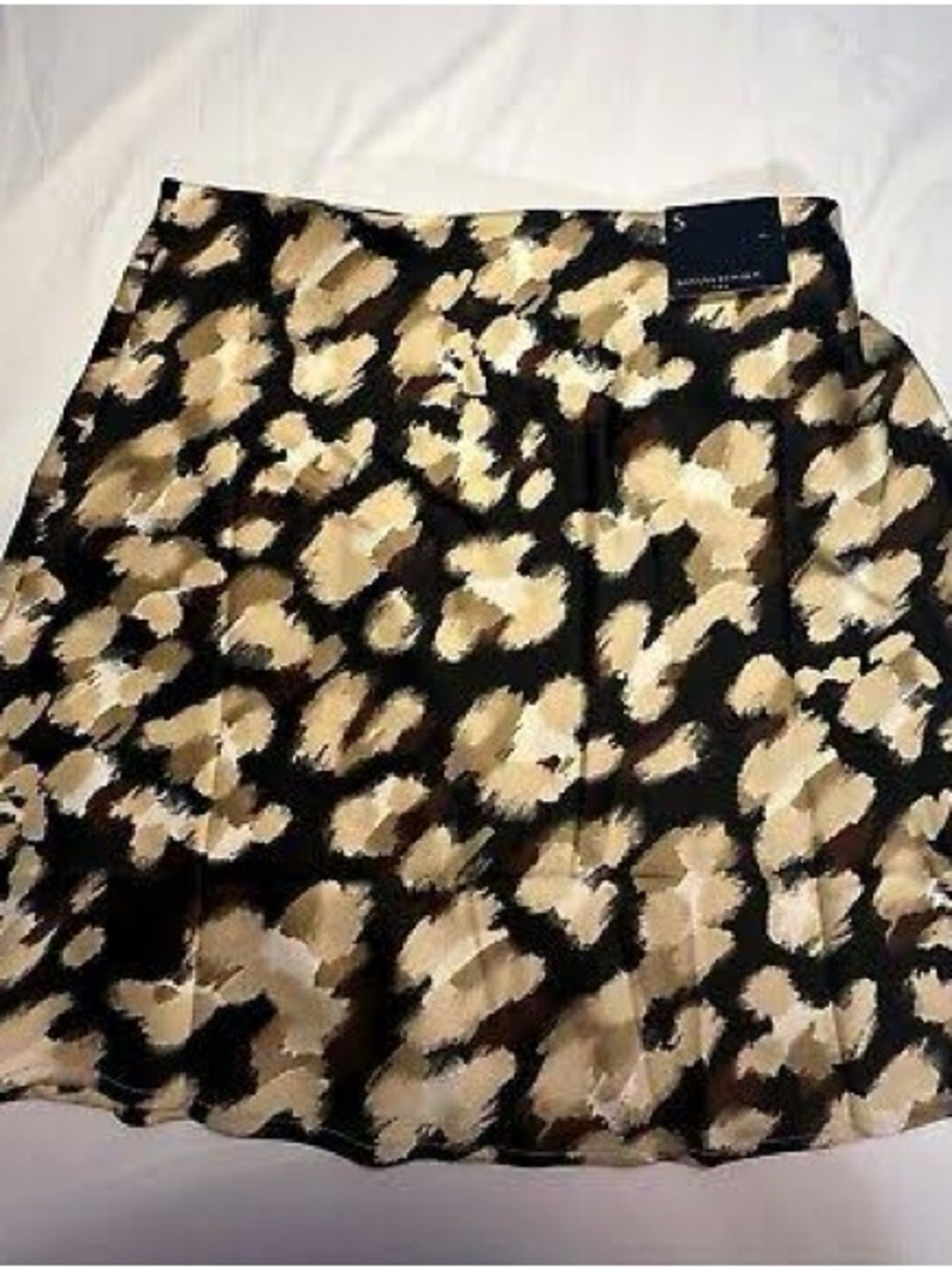 Banana Republic Leopard Print Satin Mini Skirt